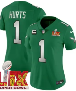 Philadelphia Eagles Nike Women's Super Bowl LIX Patch Vapor Limited Stitched Jersey - Midnight Green - Image 39