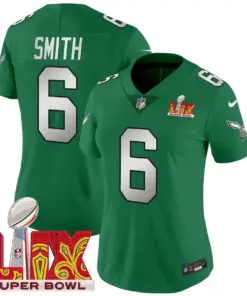 Philadelphia Eagles Nike Women's Super Bowl LIX Patch Vapor Limited Stitched Jersey - Midnight Green - Image 41