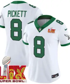Philadelphia Eagles Nike Women's Super Bowl LIX Patch Vapor Limited Stitched Jersey - Midnight Green - Image 47