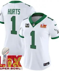 Philadelphia Eagles Nike Women's Super Bowl LIX Patch Vapor Limited Stitched Jersey - Midnight Green - Image 48