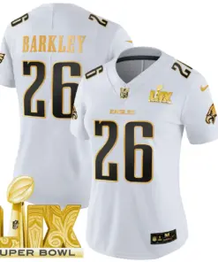Philadelphia Eagles Nike Women's Super Bowl LIX Patch Gold Vapor Limited Stitched Jersey - Anthracite - Image 28