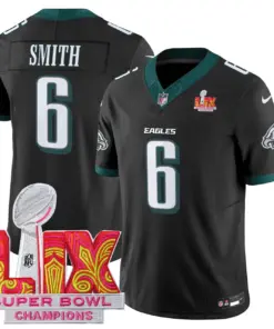 Philadelphia Eagles Nike Super Bowl LIX Champions Patch Stitched Jersey All Stiched - Kelly Green - Image 12