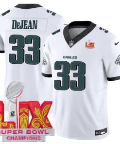 Philadelphia Eagles Nike Super Bowl LIX Champions Patch Stitched Jersey All Stiched - Kelly Green - Image 15