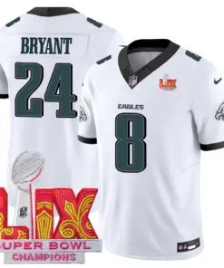 Philadelphia Eagles Nike Super Bowl LIX Champions Patch Stitched Jersey All Stiched - Kelly Green - Image 19