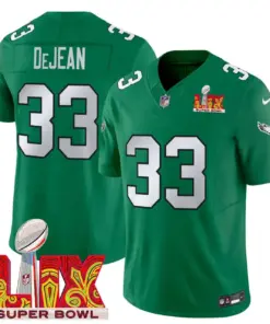 Cooper DeJean Philadelphia Eagles Nike Super Bowl LIX Stitched Jersey - Kelly Green - Image 4