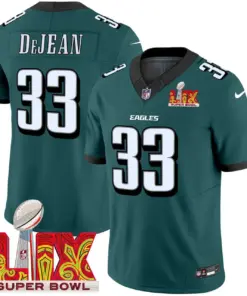 Cooper DeJean Philadelphia Eagles Nike Super Bowl LIX Stitched Jersey - Kelly Green
