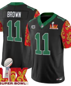 Philadelphia Eagles Nike Super Bowl LIX Style Vapor Limited Stitched Jersey - Black - Image 6