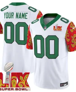 Philadelphia Eagles Nike Super Bowl LIX Style Vapor Custom Limited Stitched Jersey - White