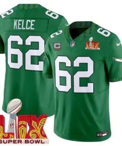 Saquon Barkley Philadelphia Eagles Nike St. Patrick's Day Super Bowl LIX Patch Vapor Limited Stitched Jersey - White - Image 12