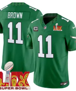 Saquon Barkley Philadelphia Eagles Nike St. Patrick's Day Super Bowl LIX Patch Vapor Limited Stitched Jersey - White - Image 17