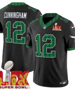 Saquon Barkley Philadelphia Eagles Nike St. Patrick's Day Super Bowl LIX Patch Vapor Limited Stitched Jersey - White - Image 23
