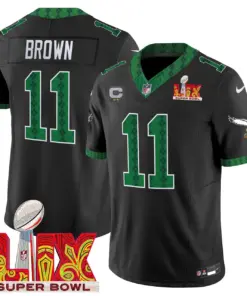 Saquon Barkley Philadelphia Eagles Nike St. Patrick's Day Super Bowl LIX Patch Vapor Limited Stitched Jersey - White - Image 26