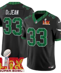 Saquon Barkley Philadelphia Eagles Nike St. Patrick's Day Super Bowl LIX Patch Vapor Limited Stitched Jersey - White - Image 27