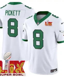Alternative view of Philadelphia Eagles Nike Super Bowl LIX Patch Vapor Limited Stitched Jersey - White