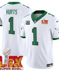 Philadelphia Eagles Nike Super Bowl LIX Patch Vapor Limited Stitched Jersey - White - Image 3