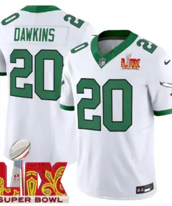 Philadelphia Eagles Nike Super Bowl LIX Patch Vapor Limited Stitched Jersey - White - Image 8