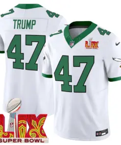 Philadelphia Eagles Nike Super Bowl LIX Patch Vapor Limited Stitched Jersey - White - Image 9