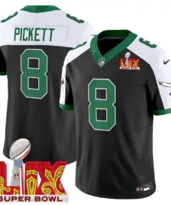 Philadelphia Eagles Nike Super Bowl LIX Patch Vapor Limited Stitched Jersey - White - Image 11