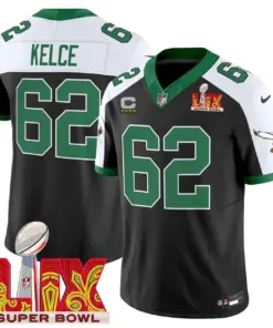 Philadelphia Eagles Nike Super Bowl LIX Patch Vapor Limited Stitched Jersey - White - Image 13