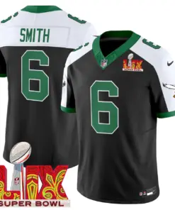 Philadelphia Eagles Nike Super Bowl LIX Patch Vapor Limited Stitched Jersey - White - Image 14