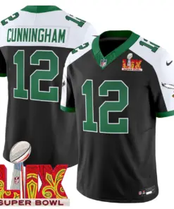 Philadelphia Eagles Nike Super Bowl LIX Patch Vapor Limited Stitched Jersey - White - Image 15