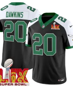 Philadelphia Eagles Nike Super Bowl LIX Patch Vapor Limited Stitched Jersey - White - Image 17