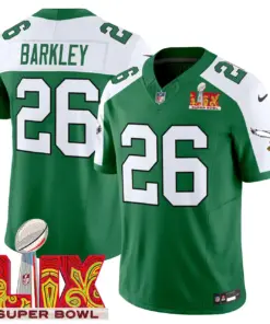 Philadelphia Eagles Nike Super Bowl LIX Patch Vapor Limited Stitched Jersey - White - Image 19