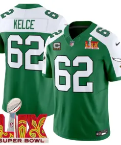 Philadelphia Eagles Nike Super Bowl LIX Patch Vapor Limited Stitched Jersey - White - Image 22