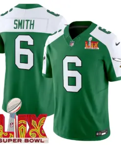 Philadelphia Eagles Nike Super Bowl LIX Patch Vapor Limited Stitched Jersey - White - Image 23
