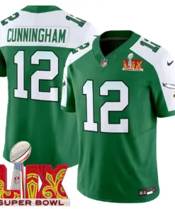 Philadelphia Eagles Nike Super Bowl LIX Patch Vapor Limited Stitched Jersey - White - Image 24