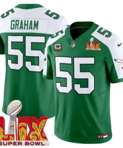 Philadelphia Eagles Nike Super Bowl LIX Patch Vapor Limited Stitched Jersey - White - Image 25