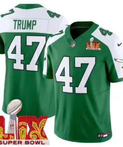 Philadelphia Eagles Nike Super Bowl LIX Patch Vapor Limited Stitched Jersey - White - Image 27