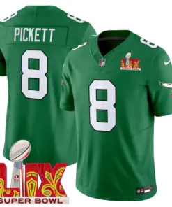 Philadelphia Eagles Nike Super Bowl LIX Patch Vapor Limited Stitched Jersey - White - Image 29