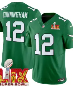 Philadelphia Eagles Nike Super Bowl LIX Patch Vapor Limited Stitched Jersey - White - Image 33
