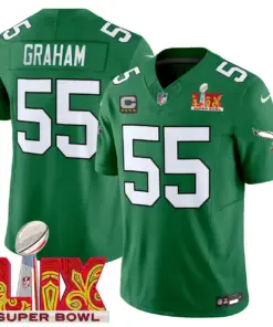 Philadelphia Eagles Nike Super Bowl LIX Patch Vapor Limited Stitched Jersey - White - Image 34