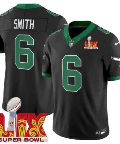 Philadelphia Eagles Nike Super Bowl LIX Patch Vapor Limited Stitched Jersey - White - Image 41