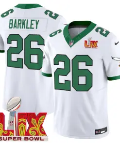 Philadelphia Eagles Nike Super Bowl LIX Patch Vapor Limited Stitched Jersey - White