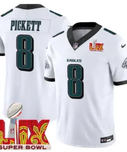 Philadelphia Eagles Nike Super Bowl LIX Patch Vapor Limited Stitched Jersey - Kelly Green - Image 12