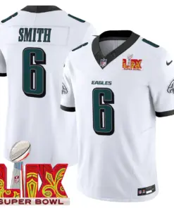 Philadelphia Eagles Nike Super Bowl LIX Patch Vapor Limited Stitched Jersey - Kelly Green - Image 15
