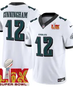 Philadelphia Eagles Nike Super Bowl LIX Patch Vapor Limited Stitched Jersey - Kelly Green - Image 16