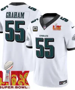 Philadelphia Eagles Nike Super Bowl LIX Patch Vapor Limited Stitched Jersey - Kelly Green - Image 17