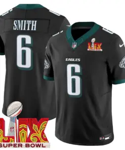 Philadelphia Eagles Nike Super Bowl LIX Patch Vapor Limited Stitched Jersey - Kelly Green - Image 23