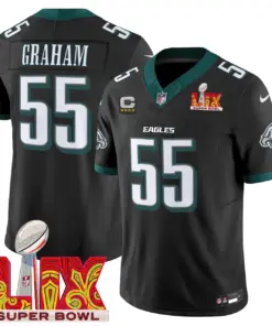 Philadelphia Eagles Nike Super Bowl LIX Patch Vapor Limited Stitched Jersey - Kelly Green - Image 25