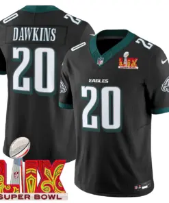 Philadelphia Eagles Nike Super Bowl LIX Patch Vapor Limited Stitched Jersey - Kelly Green - Image 26