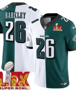 Philadelphia Eagles Nike Super Bowl LIX Patch Vapor Limited Stitched Jersey - Kelly Green - Image 43