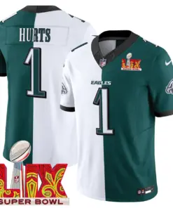 Philadelphia Eagles Nike Super Bowl LIX Patch Vapor Limited Stitched Jersey - Kelly Green - Image 45