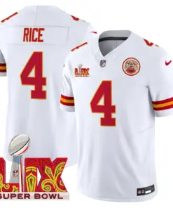 Kansas City Chiefs Nike Super Bowl LIX Patch Vapor Limited Stitched Jersey - White - Image 8