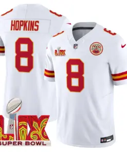 Kansas City Chiefs Nike Super Bowl LIX Patch Vapor Limited Stitched Jersey - White - Image 10