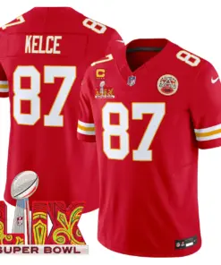 Kansas City Chiefs Nike Super Bowl LIX Patch Vapor Limited Stitched Jersey - White - Image 14