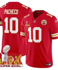 Kansas City Chiefs Nike Super Bowl LIX Patch Vapor Limited Stitched Jersey - White - Image 16